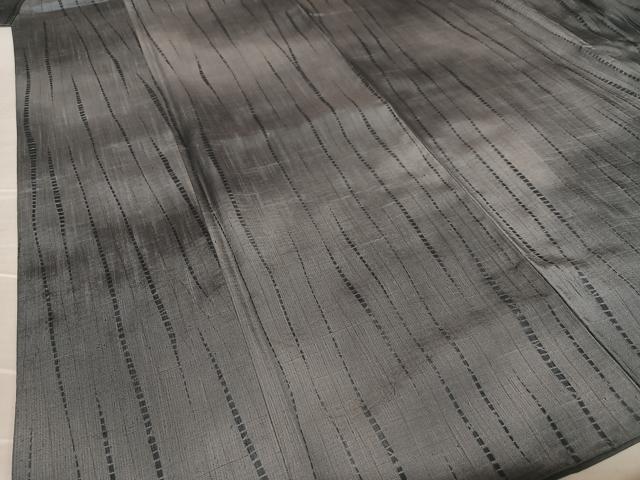 平和屋着物○上質な紬 絞り 縞 暈し染め 正絹 逸品 AAAZ0350zg