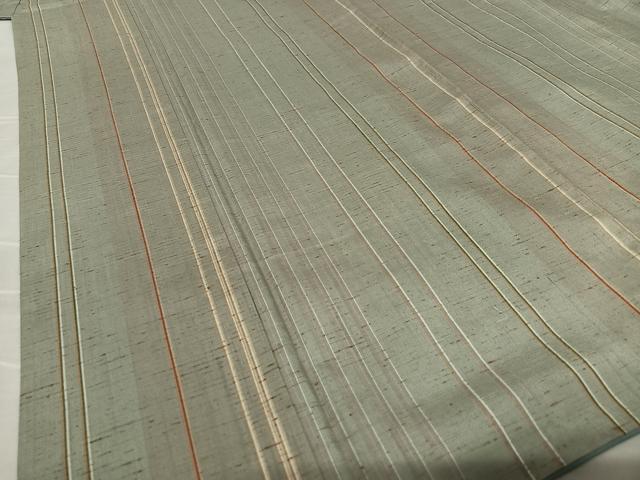 平和屋着物○ぜんまい紬 縞 正絹 逸品 AAAZ0359zg