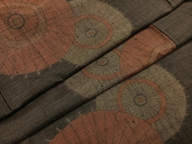 平和屋着物●上質な紬　番傘　正絹　逸品　AAAZ0593ph