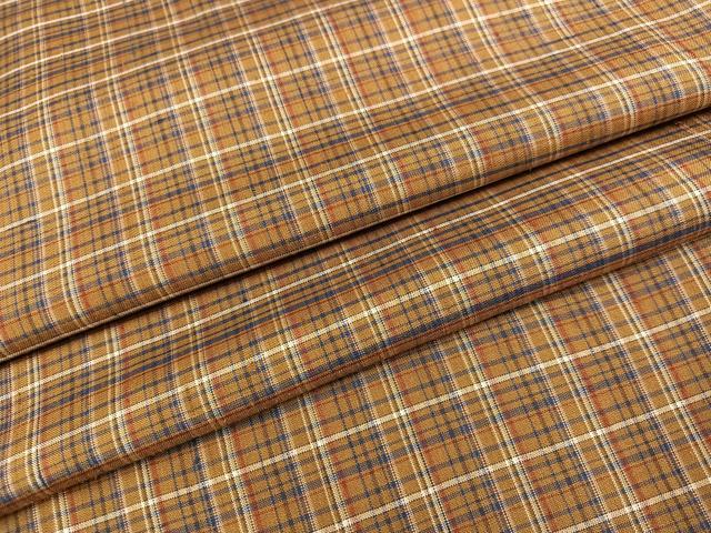 平和屋着物●上質な紬　格子　正絹　逸品　未使用　AAAZ0595ph