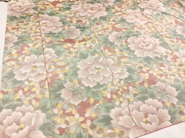 平和屋着物○上質な紬 草花文 正絹 逸品 未使用 AAAZ0598ph 紬