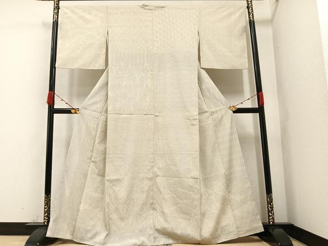 平和屋着物●本塩沢　110亀甲　百柄　吉祥文　正絹　逸品　AAAZ0600ph