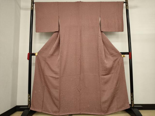 平和屋着物●本草木染作家　瑞寶　色無地　舞花地紋　鴇浅葱色　鈴乃屋扱い　正絹　逸品　未使用　AAAZ0602ck 平和屋着物○本草木染作家 瑞寶 色無地 舞花地紋 鴇浅葱色