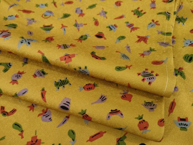 平和屋着物●上質な小紋　成り物　正絹　逸品　未使用　AAAZ0606ck