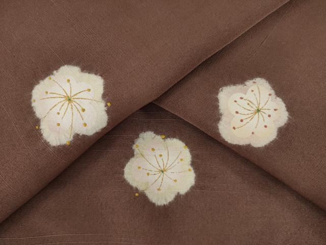 平和屋着物●上質な小紋　絞り　舞花文　金彩　正絹　逸品　未使用　AAAZ0609ck