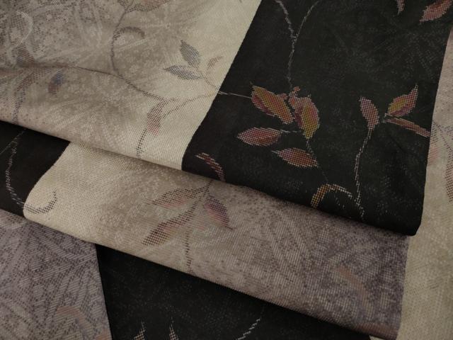 平和屋着物●本場大島紬　カタス7マルキ　唐草間道　正絹　逸品　AAAZ0626ck