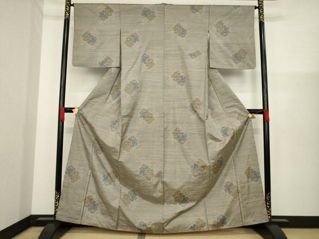 平和屋着物●本場大島紬　一元7マルキ　舞花文　正絹　逸品　AAAZ0639ck 平和屋着物○本場大島紬 一元7マルキ 舞花文 正絹 逸品 AAAZ0639ck