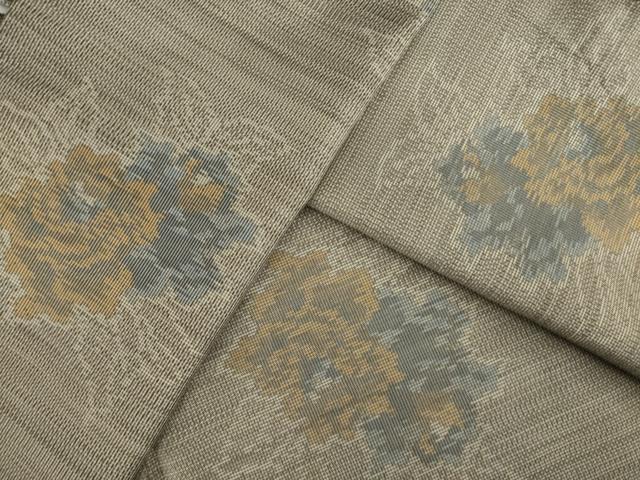 平和屋着物●本場大島紬　一元7マルキ　舞花文　正絹　逸品　AAAZ0639ck