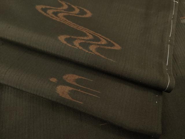 平和屋着物●上質な紬　琉球絣文様　正絹　逸品　未使用　AAAZ0651ck