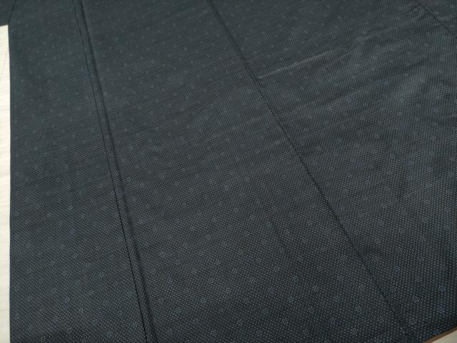平和屋着物○上質な紬 笹竹文 黒地 正絹 逸品 DAAU0577tw