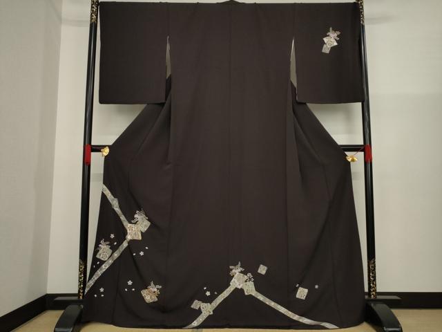 訪問着　専用品 mtu_107】さくらに花扇のあでやかな訪問着｜着物レンタルマイ