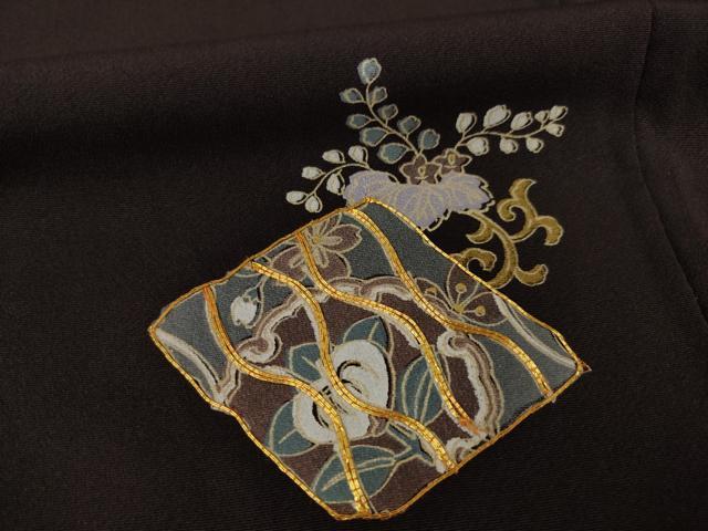 金駒刺繍　訪問着　セット！ 平和屋着物○訪問着 駒刺繍 地紙吉祥花文 金彩 正絹 逸品