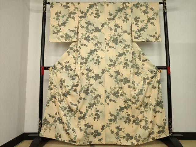 平和屋着物▽上質な小紋 単衣 花間道 正絹 逸品 AABC6175jh 平和