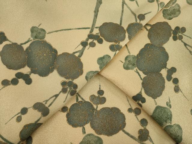 平和屋着物●上質な小紋　枝花文　正絹　逸品　AAAZ0675ck