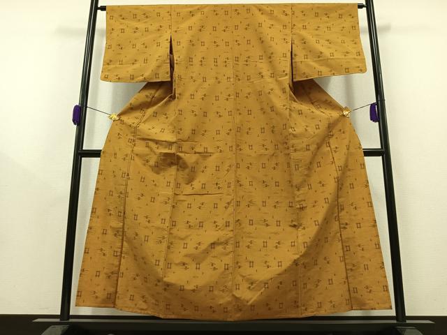 平和屋着物▽上質な紬　単衣　琉球絣　正絹　逸品　AAAZ0688jh 平和屋着物▽上質な紬 単衣 琉球絣 正絹 逸品 AAAZ0688jh 紬