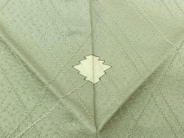 平和屋着物▽上質な色無地 単衣 七宝地紋 奏鼠色 正絹