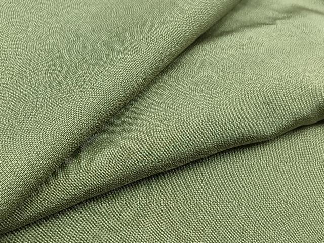 平和屋着物▽江戸小紋　単衣　鮫小紋柄　柳鼠色　正絹　逸品　AAAZ0986jh