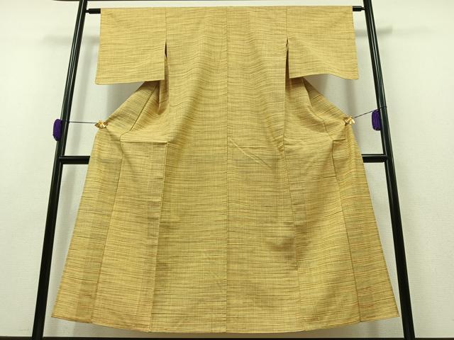 平和屋着物▽上質な紬　単衣　格子　正絹　逸品　未使用　AAAZ0988jh 平和屋着物▽上質な紬 単衣 格子 正絹 逸品 未使用 AAAZ0988jh