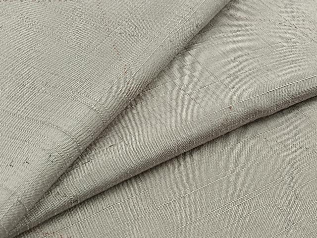 平和屋着物▽上質な紬　単衣　菱文　正絹　逸品　AAAZ0991jh