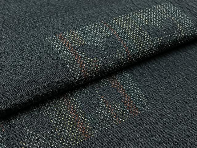 平和屋着物▽上質な小紋 単衣 色紙蝶文 正絹 逸品 未使用