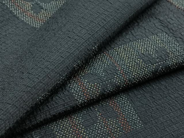 平和屋着物▽上質な小紋　単衣　色紙蝶文　正絹　逸品　未使用　AAAZ0992jh