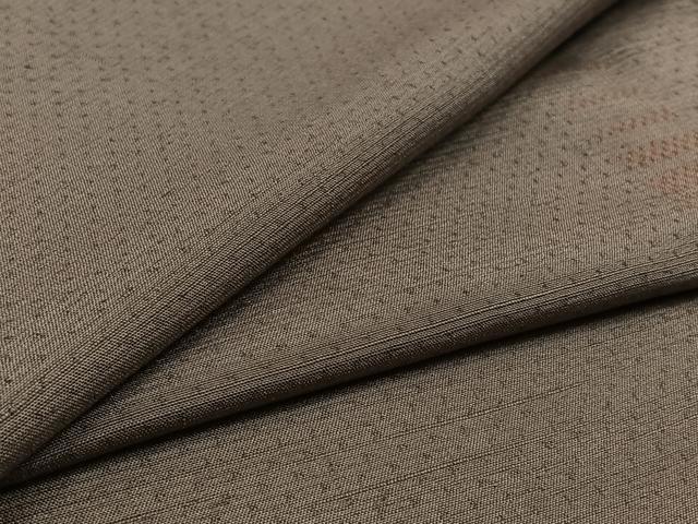 平和屋着物▽上質な紬　単衣　幾何学文様　正絹　逸品　AAAZ0993jh