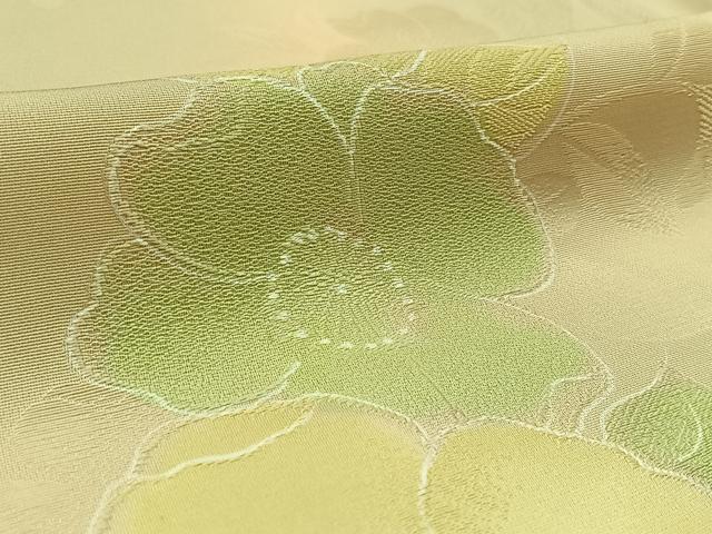 平和屋着物▽上質な小紋 単衣 切嵌草花文 正絹 逸品 AAAZ1389fy