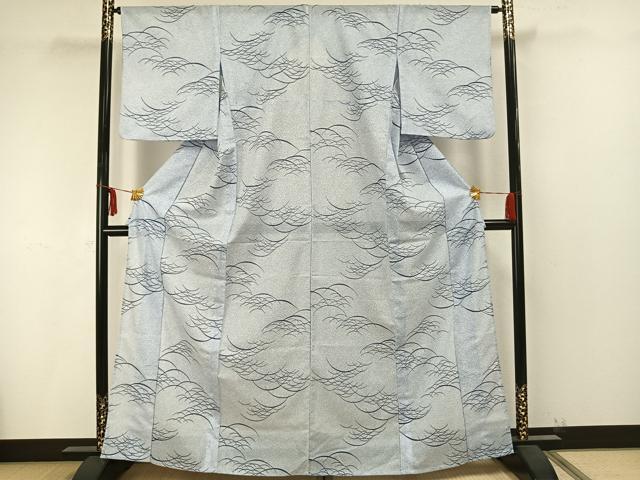 平和屋着物＊夏物 小紋 絽 芝文 洗える着物 未使用 DAAW0208op