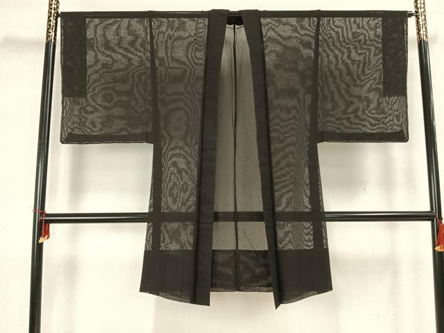 平和屋着物▽男性　長羽織　スリーシーズン　春夏秋　塵除け　海松茶色　正絹　逸品　未使用　AAAZ1438fy