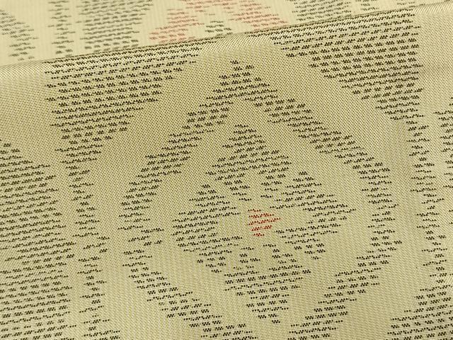 平和屋着物▽上質な紬　単衣　市松亀甲文様　正絹　逸品　AAAZ1439fy 平和屋着物▽上質な紬 単衣 市松亀甲文様 正絹 逸品 AAAZ1439fy