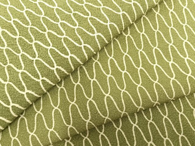 平和屋着物▽上質な小紋　単衣　幾何学文　正絹　逸品　AAAZ1442fy