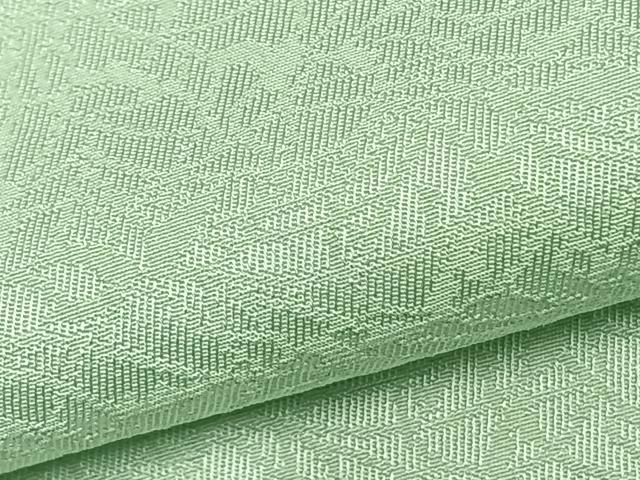 平和屋着物▽上質な色無地 単衣 唐草地紋 夏虫色 正絹