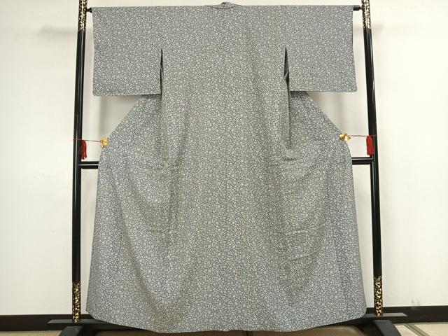 平和屋着物▽上質な小紋 単衣 抽象文様 正絹 逸品 AAAZ1485fy