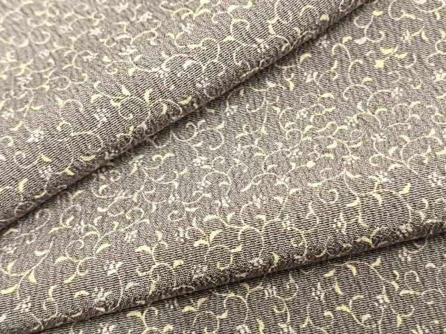 平和屋着物▽上質な小紋　単衣　唐草花文　正絹　逸品　AAAZ1500fy