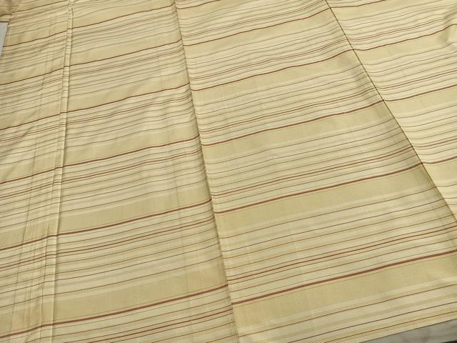 平和屋着物▽本場縞大島紬　単衣　横段文　正絹　逸品　AAAZ1502fy 平和屋着物▽本場縞大島紬 単衣 横段文 正絹 逸品 AAAZ1502fy