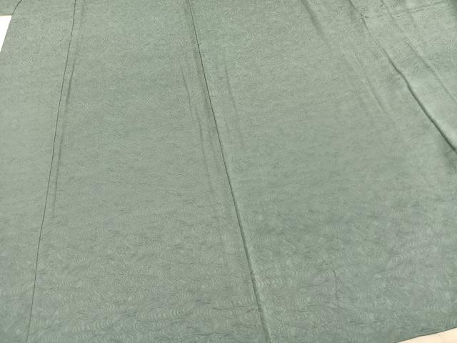 平和屋着物▽上質な色無地 単衣 流水地紋 水浅葱色 正絹