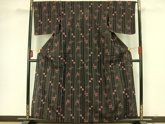 平和屋着物▽本場琉球紬　単衣　手織　正絹　逸品　AAAZ1512fy 平和屋着物▽本場琉球紬 単衣 手織 正絹 逸品 AAAZ1512fy