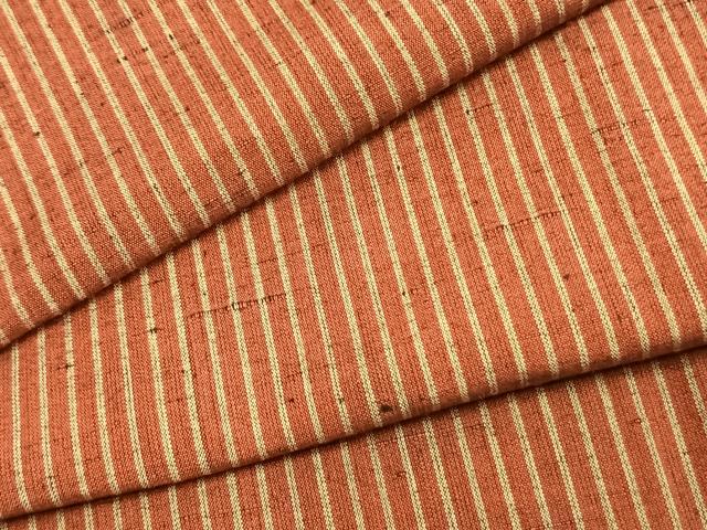 平和屋着物▽上質な紬　単衣　縞　正絹　逸品　AAAZ1558fy