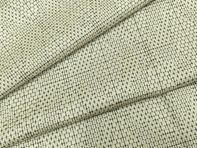 平和屋着物▽お召　単衣　幾何学文　正絹　逸品　AAAZ1561fy
