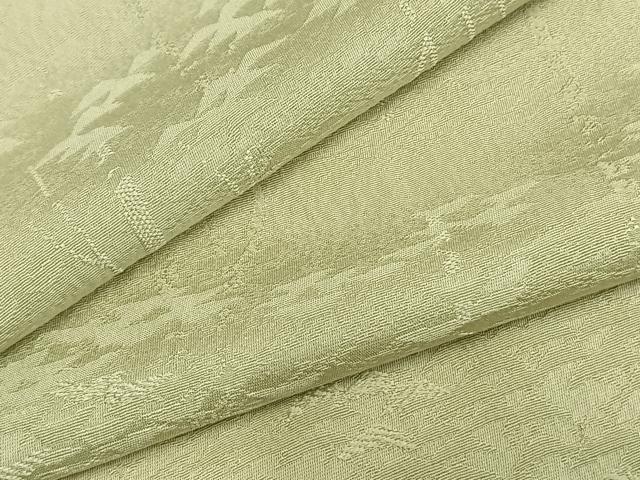 平和屋着物▽上質な色無地　単衣　風景地紋　夏虫色　正絹　逸品　AAAZ1578fy