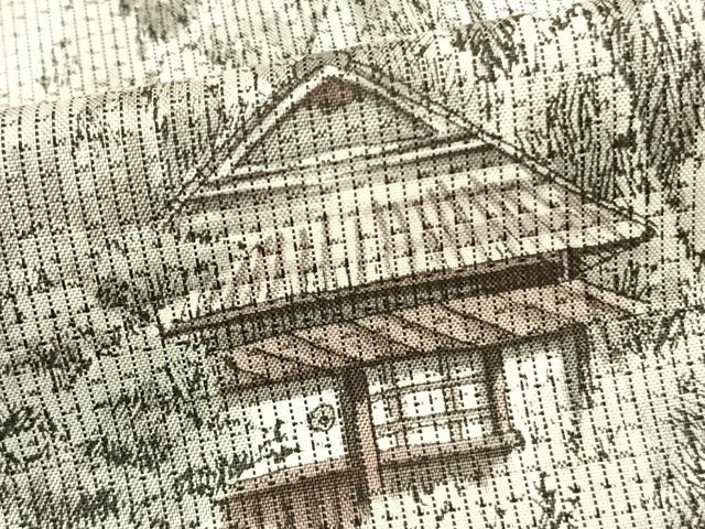 平和屋着物○訪問着 本場縞大島紬 道長吉祥文 正絹 逸品 CAAU2244yc