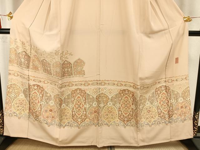 平和屋着物▽豪華色留袖 単衣 吉祥花文 金銀糸 正絹 逸品