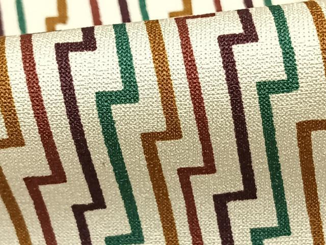 平和屋着物▽上質な小紋 単衣 幾何学文 正絹 逸品 AAAZ1600fy