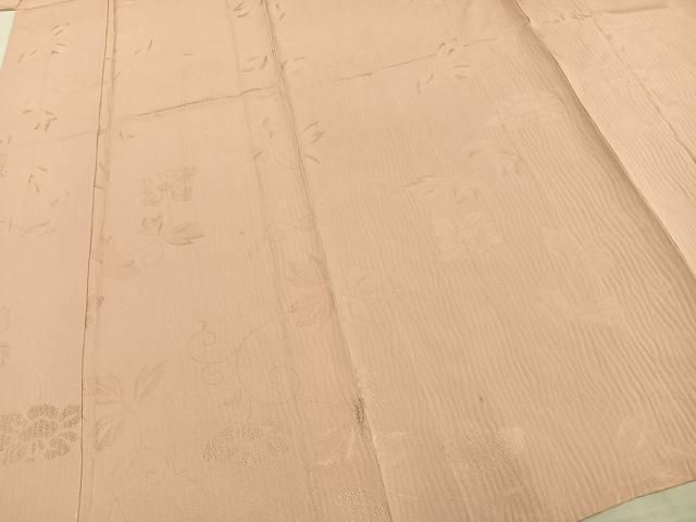 平和屋着物○上質な色無地 朱色 正絹 逸品 AAAZ4519ph