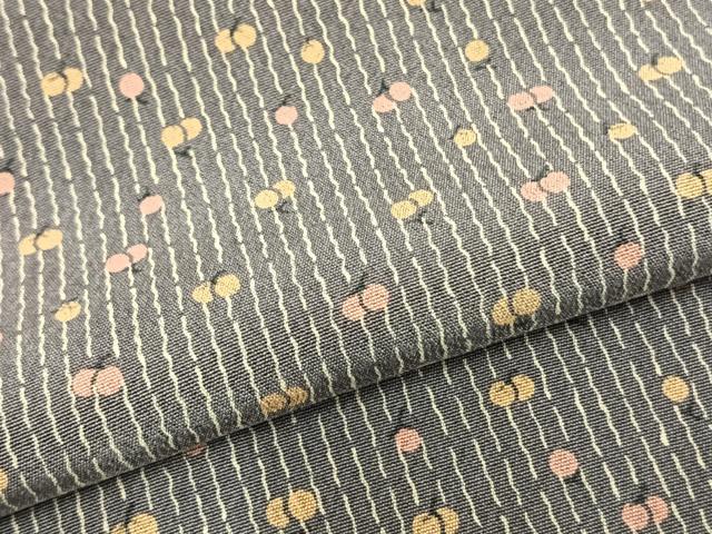 平和屋着物▽上質な小紋 単衣 成り物 黒地 正絹 逸品 CAAS8255vp