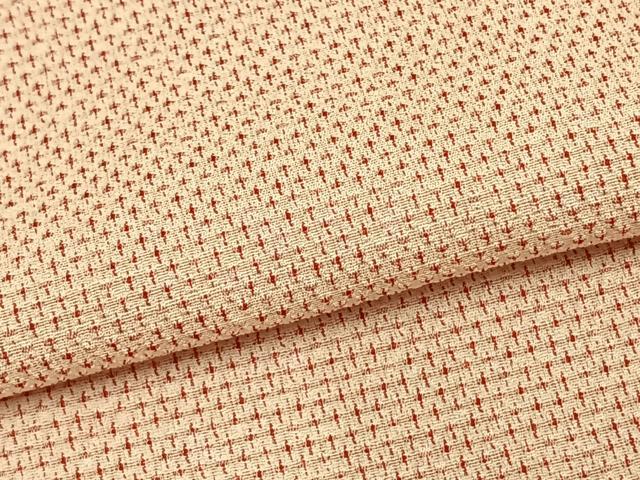 本塩沢 紗紬 茶鼠色 縞