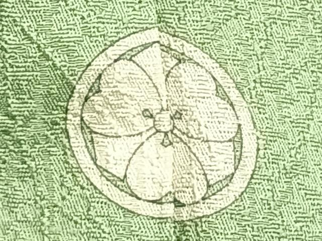 平和屋着物▽上質な色無地 単衣 草色 正絹 逸品 CAAR4911ut