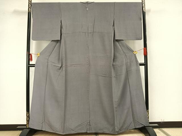 平和屋着物▽上質な色無地　単衣　薄墨色　正絹　逸品　AAAZ1683fy 平和屋着物▽上質な色無地 単衣 薄墨色 正絹 逸品 AAAZ1683fy