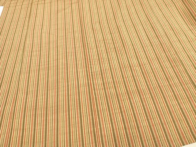 平和屋着物▽上質な紬 単衣 縞 反端付き 正絹 逸品 AAAZ1690fyの通販は