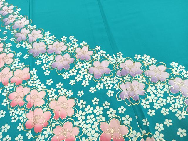 平和屋着物▽訪問着 単衣 手描き 風景文 暈し染め 正絹 逸品